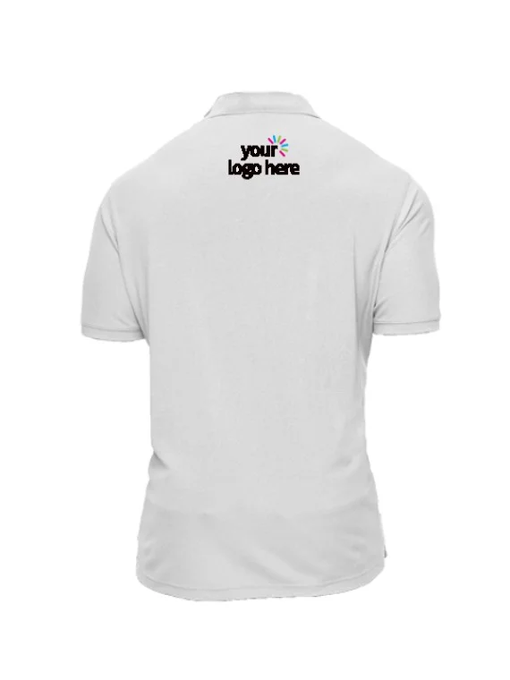 Short Sleeve Cotton Polo T-Shirt White